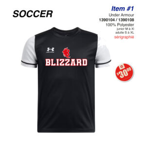 Item 01 Blizzard été soccer t-shirt UA 1390104 1390108 2025