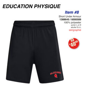 Item 08 Blizzard été éducation physique short UA 1388645 6000589 2025