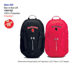 Item 24 Blizzard Sac à dos UA 1364182 2026
